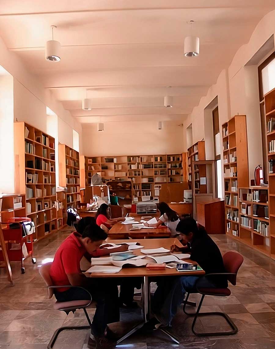 Visitantes en la Biblioteca  del Jardín Etnobiológico